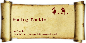 Hering Martin névjegykártya