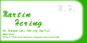 martin hering business card